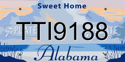 TTI9188 Alabama License Plate