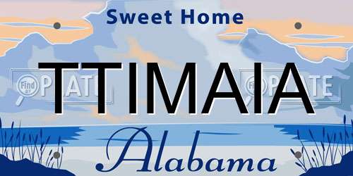 TTIMAIA Alabama License Plate