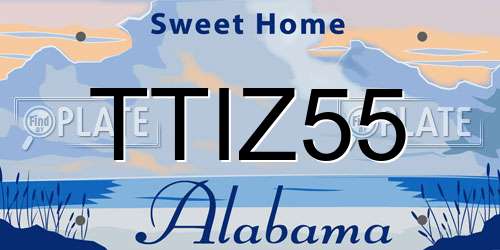 TTIZ55 Alabama License Plate