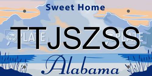TTJSZSS Alabama License Plate
