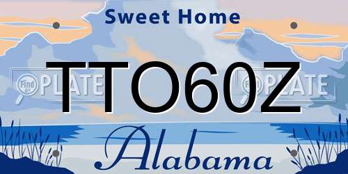 TTO60Z Alabama License Plate