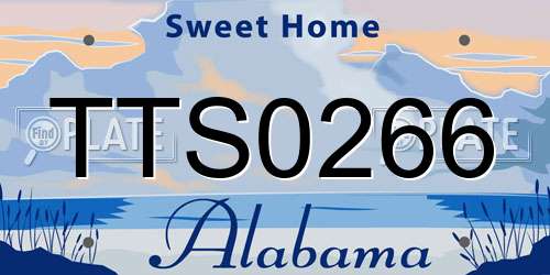 TTS0266 Alabama License Plate