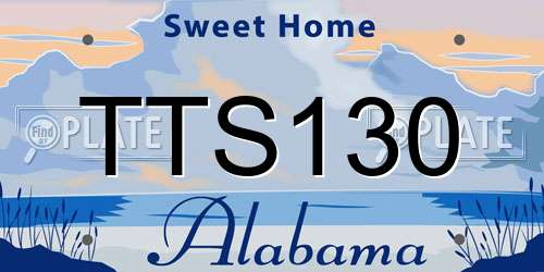 TTS130 Alabama License Plate