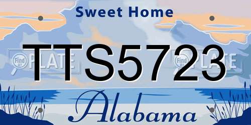 TTS5723 Alabama License Plate