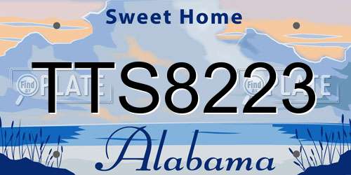 TTS8223 Alabama License Plate