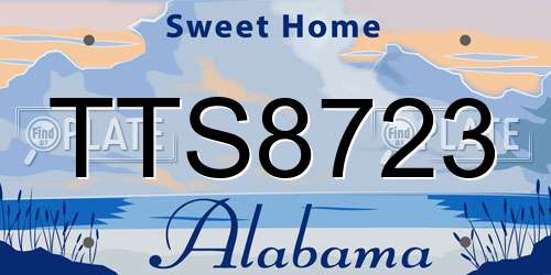 TTS8723 Alabama License Plate