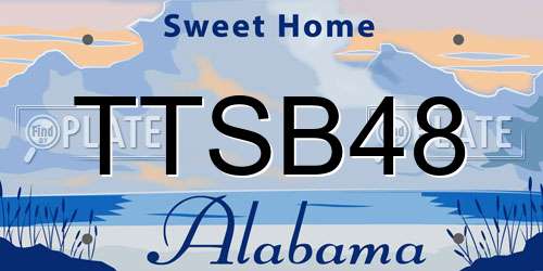 TTSB48 Alabama License Plate