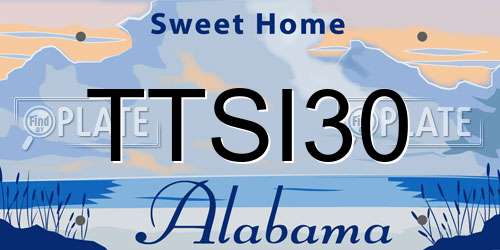 TTSI30 Alabama License Plate