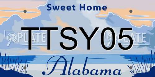 TTSY05 Alabama License Plate