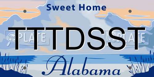 TTTDSST Alabama License Plate