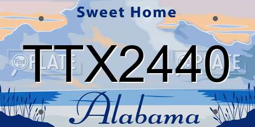 TTX2440 Alabama License Plate