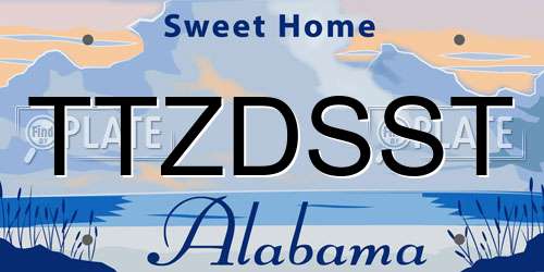 TTZDSST Alabama License Plate