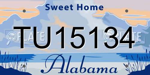 TU15134 Alabama License Plate