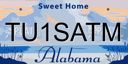 TU1SATM Alabama License Plate