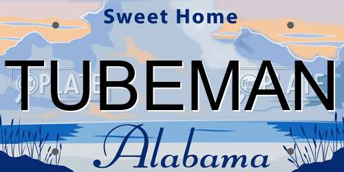 TUBEMAN Alabama License Plate