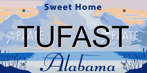 TUFAST Alabama License Plate