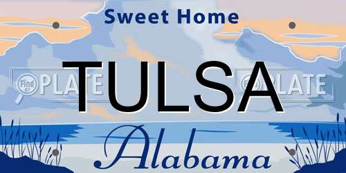 TULSA Alabama License Plate