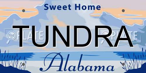 TUNDRA Alabama License Plate