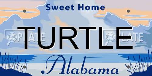 TURTLE Alabama License Plate