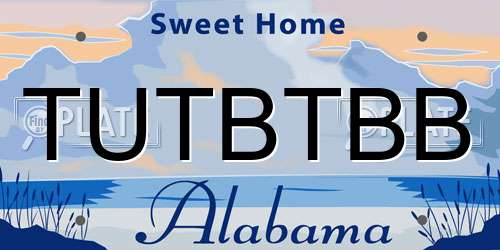 TUTBTBB Alabama License Plate