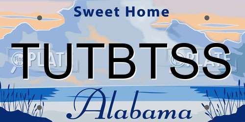 TUTBTSS Alabama License Plate