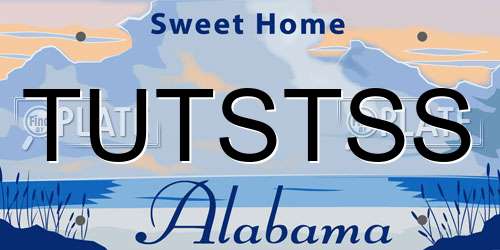 TUTSTSS Alabama License Plate