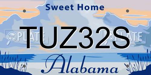 TUZ32S Alabama License Plate