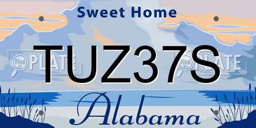 TUZ37S Alabama License Plate