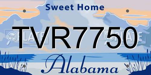 TVR7750 Alabama License Plate