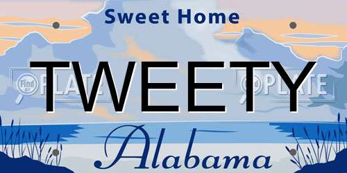 TWEETY Alabama License Plate