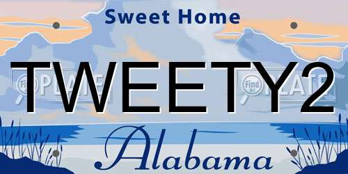 TWEETY2 Alabama License Plate
