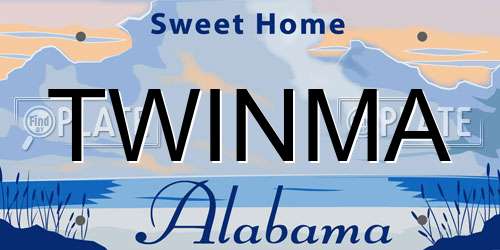 TWINMA Alabama License Plate
