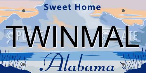 TWINMAL Alabama License Plate