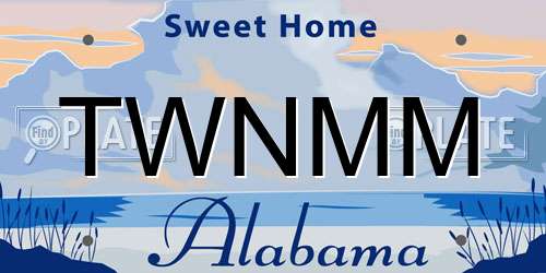 TWNMM Alabama License Plate