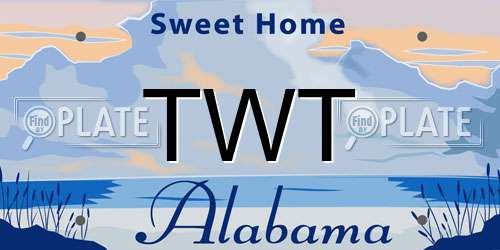 TWT Alabama License Plate