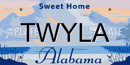 TWYLA Alabama License Plate