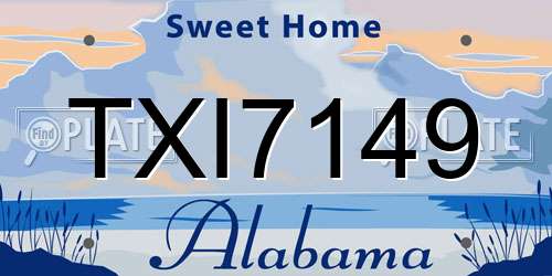 TXI7149 Alabama License Plate
