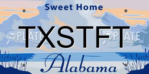 TXSTFT Alabama License Plate