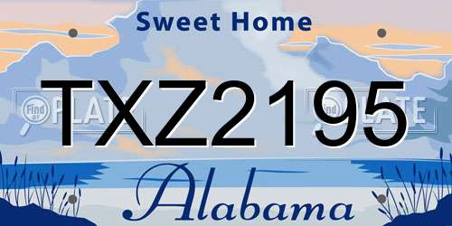 TXZ2195 Alabama License Plate