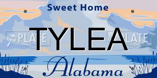TYLEA Alabama License Plate