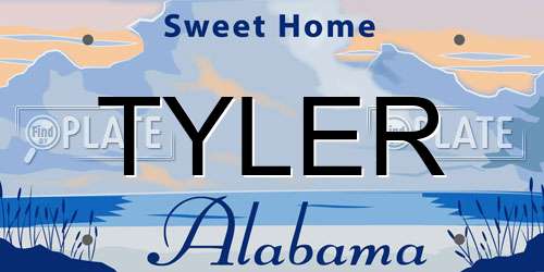 TYLER Alabama License Plate