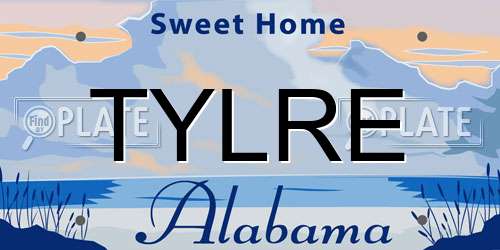TYLRE Alabama License Plate