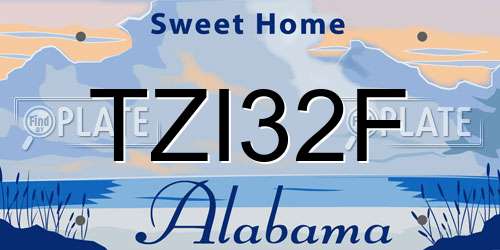 TZI32F Alabama License Plate