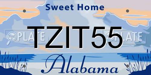 TZIT55 Alabama License Plate