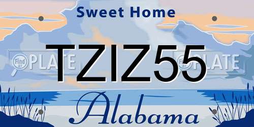 TZIZ55 Alabama License Plate