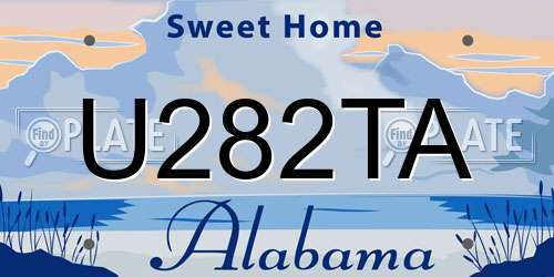 U282TA Alabama License Plate