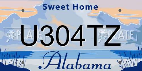 U304TZ Alabama License Plate