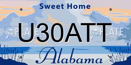 U30ATT Alabama License Plate