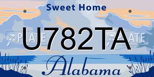 U782TA Alabama License Plate