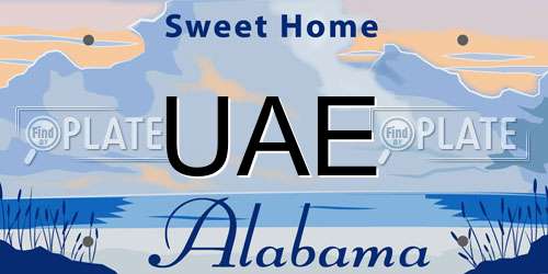 UAE Alabama License Plate